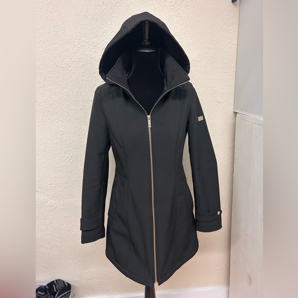 Tommy Hilfiger Black Hooded Coat